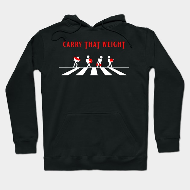 Spartan OCR Abbey Road Crossing Carry That Weight Hoodie by IORS